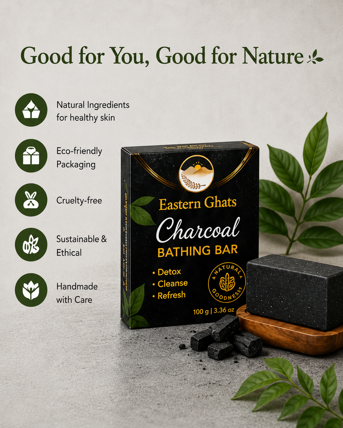Charcoal Bathing Bar - product image 1