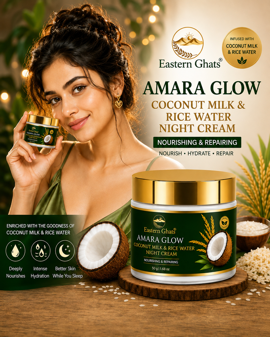 Eastern Ghats Coconut Milk and Rice Water Night Cream product detail