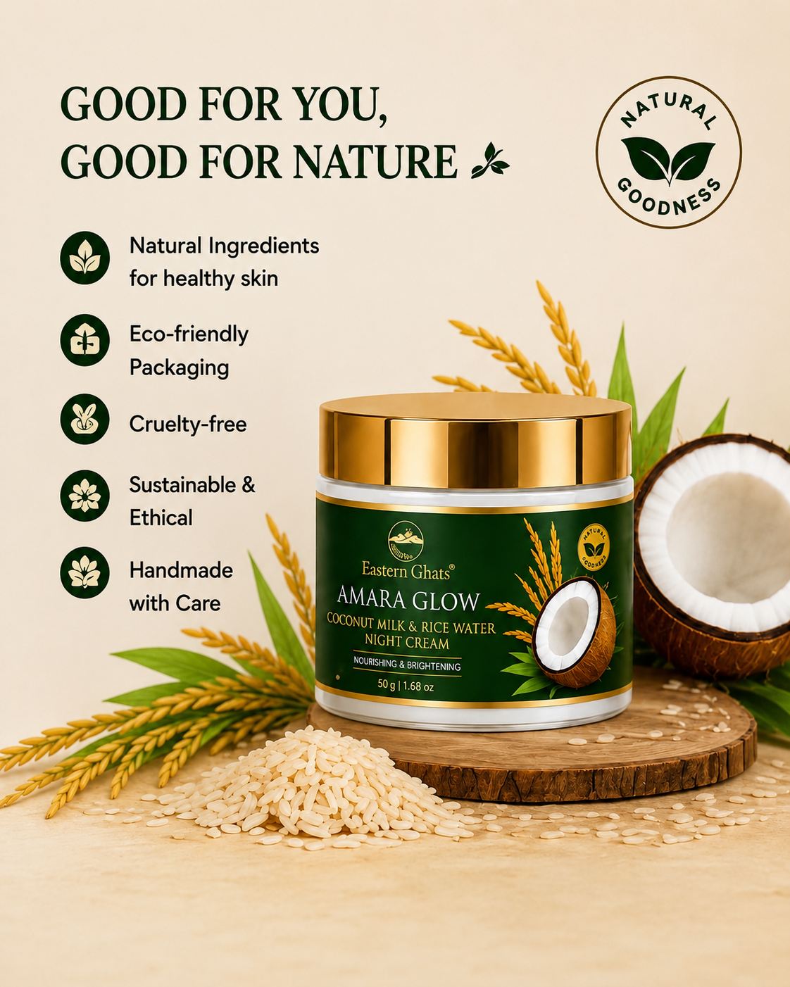 Eastern Ghats Coconut Milk and Rice Water Night Cream how to use