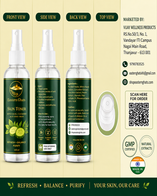 Eastern Ghats Skin Toner product details and packaging