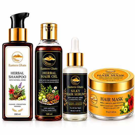 Eastern Ghats Shampoo + Oil + Serum + Mask Combo