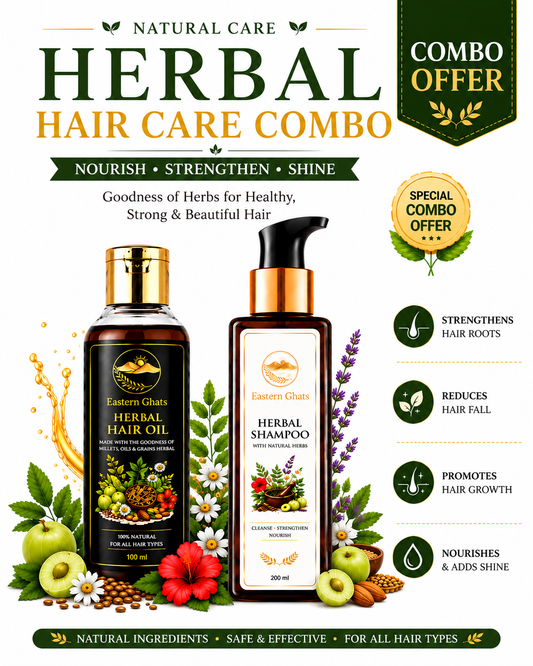 Eastern Ghats Herbal Hair Oil and Shampoo Combo