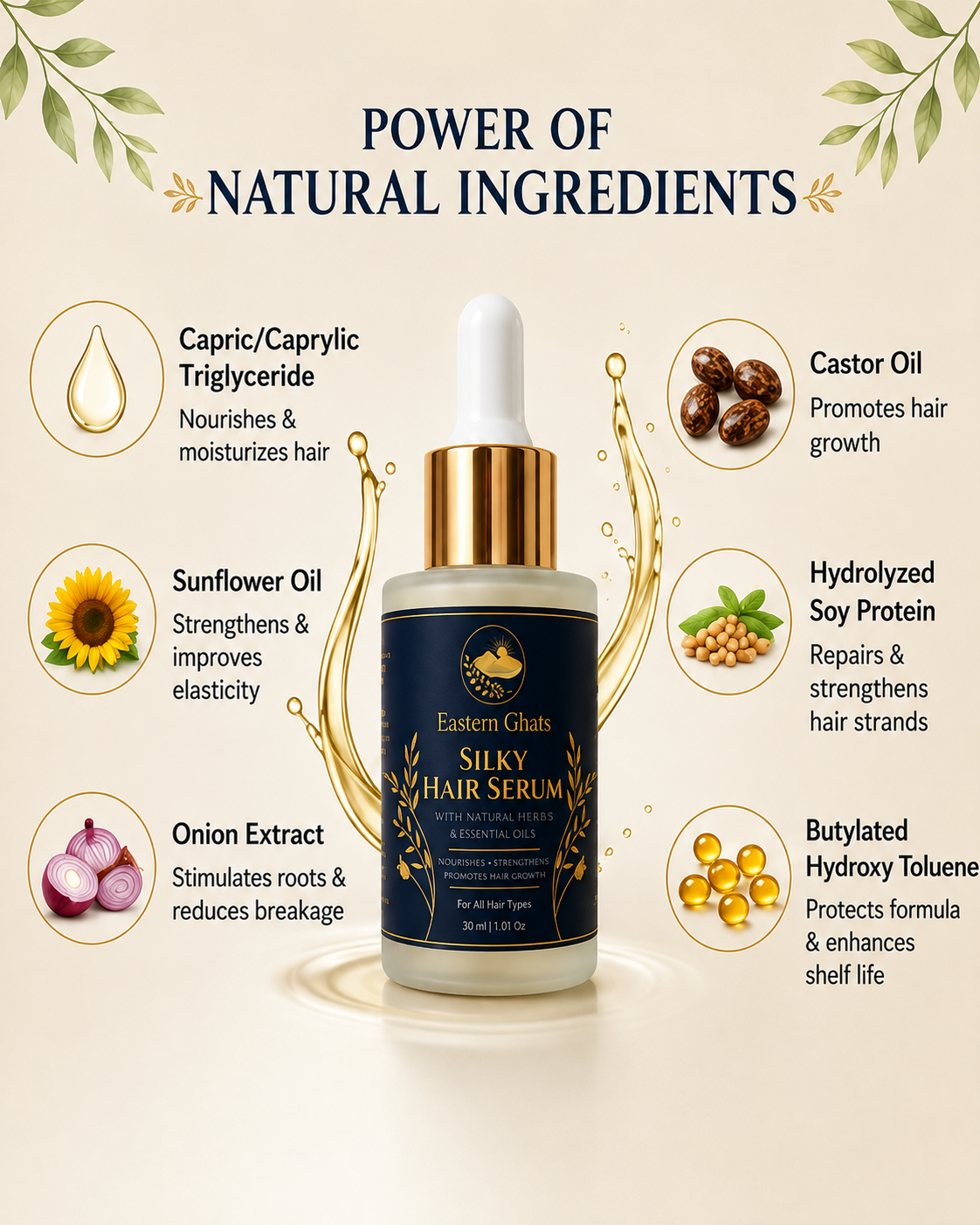 Eastern Ghats Silky Hair Serum benefits
