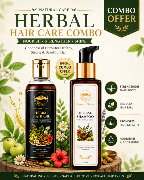 Eastern Ghats Herbal Hair Oil and Shampoo Combo benefits